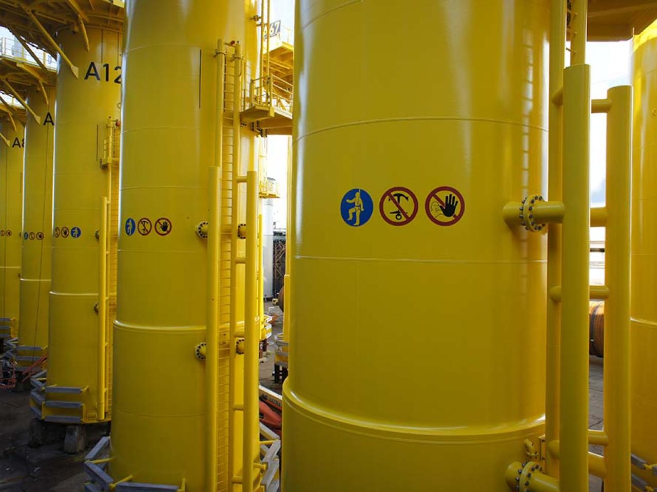 Signalisatie voor op offshore platformen